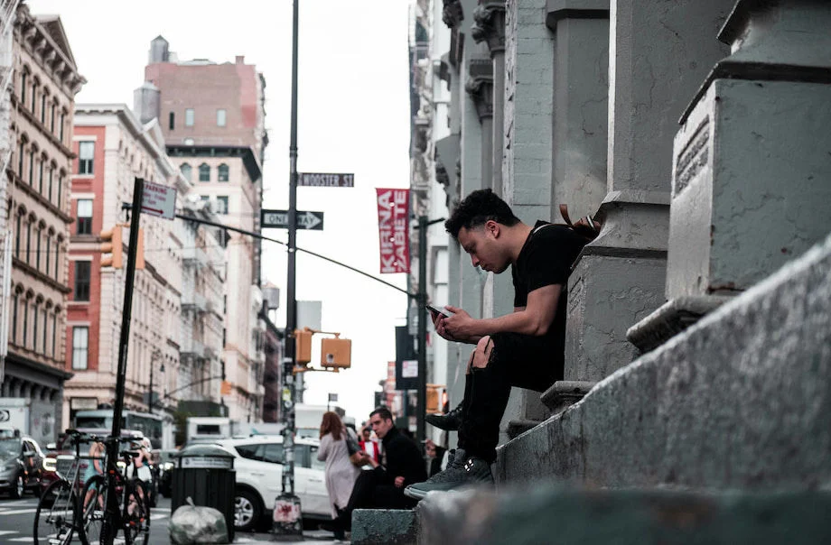 Person On Phone in New York City