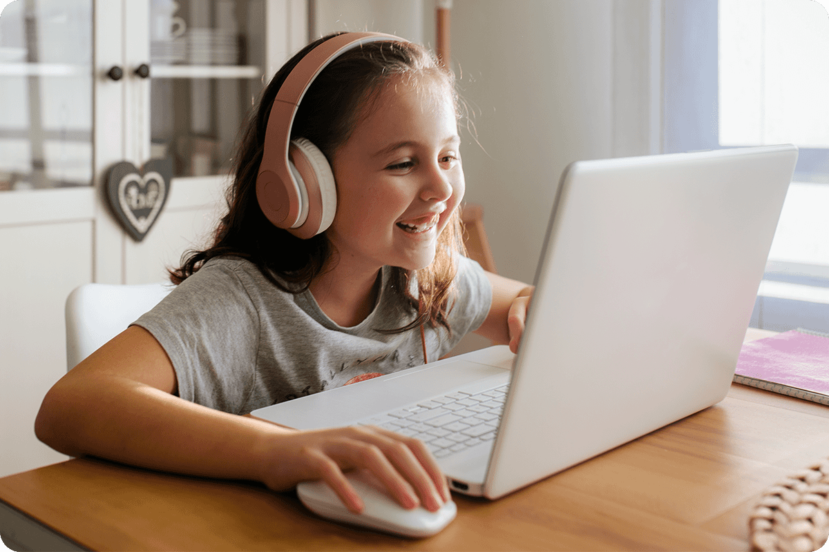 Girl using Affordable, Low-Cost Internet