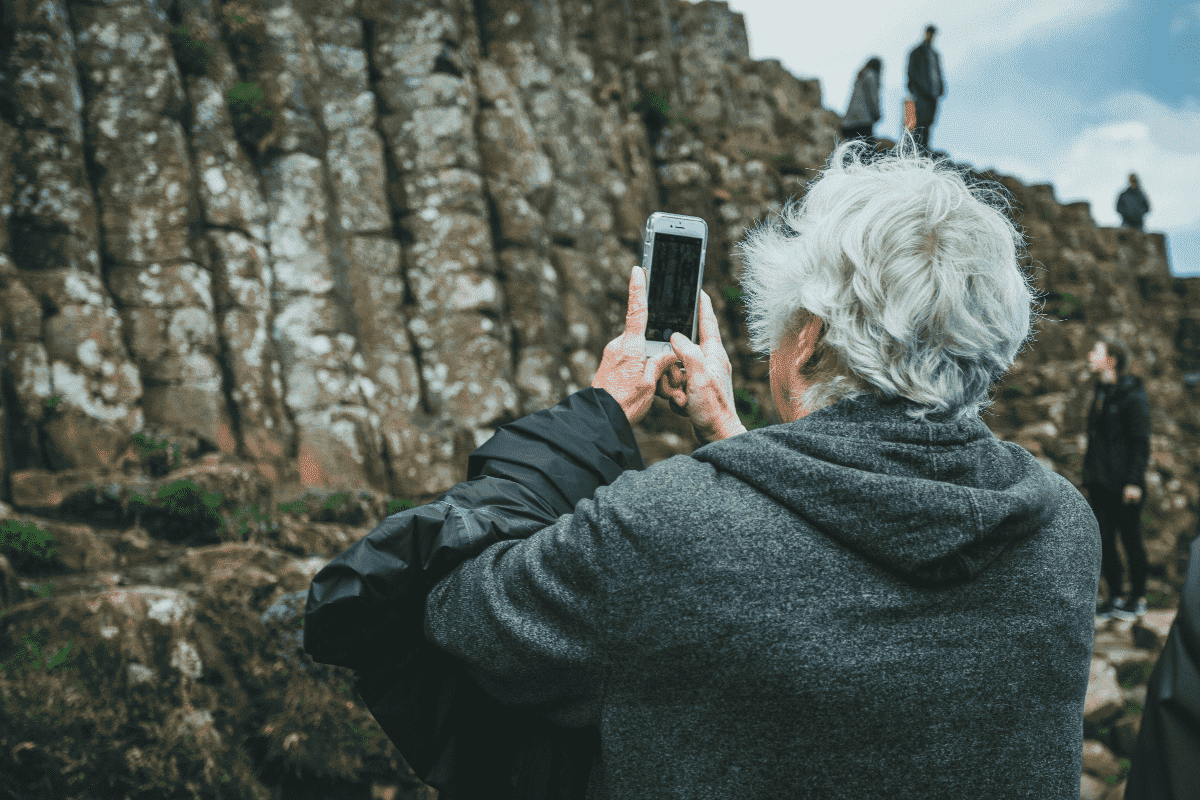 man taking picture 